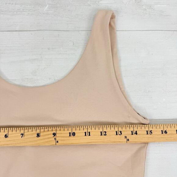 Pact Everyday Tank Bodysuit Organic Cotton Medium Beige Sustainable Minimalist - Picture 12 of 14